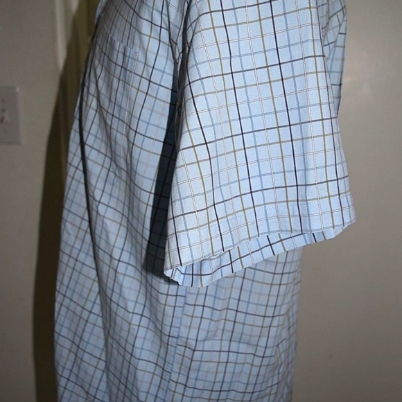 Cutter & Buck Blue Striped Cotton Shirt Sz M - Picture 4 of 8